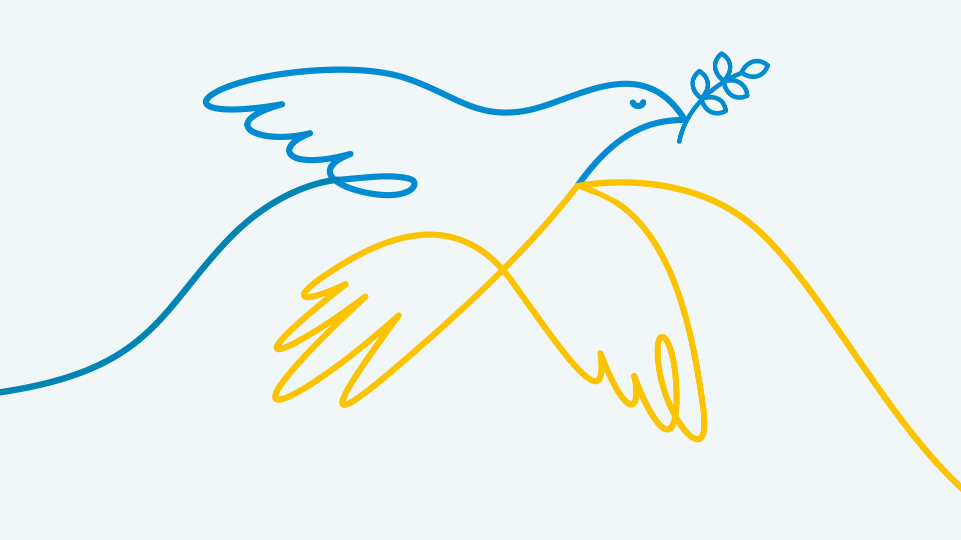 Blauer und gelber Vogel im Flug